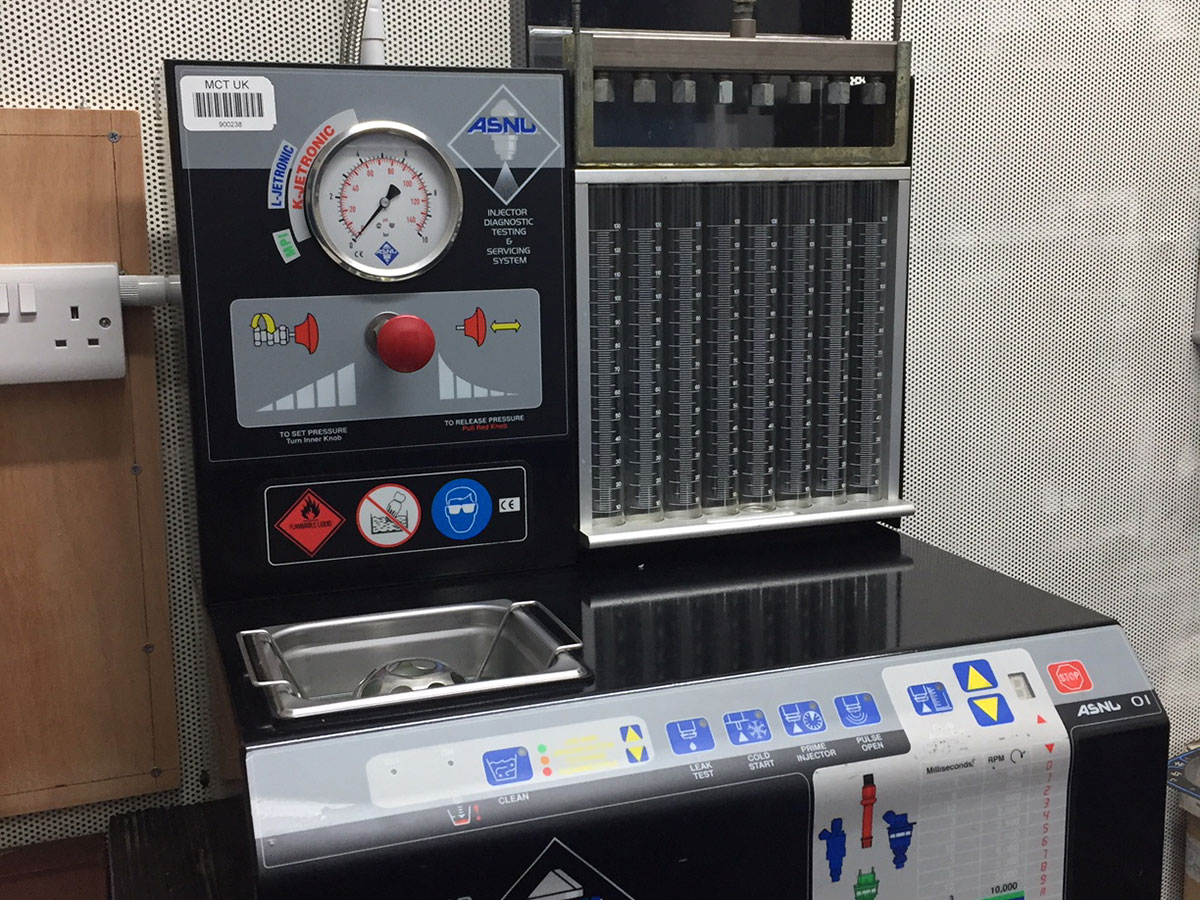 ASNU injector test rig